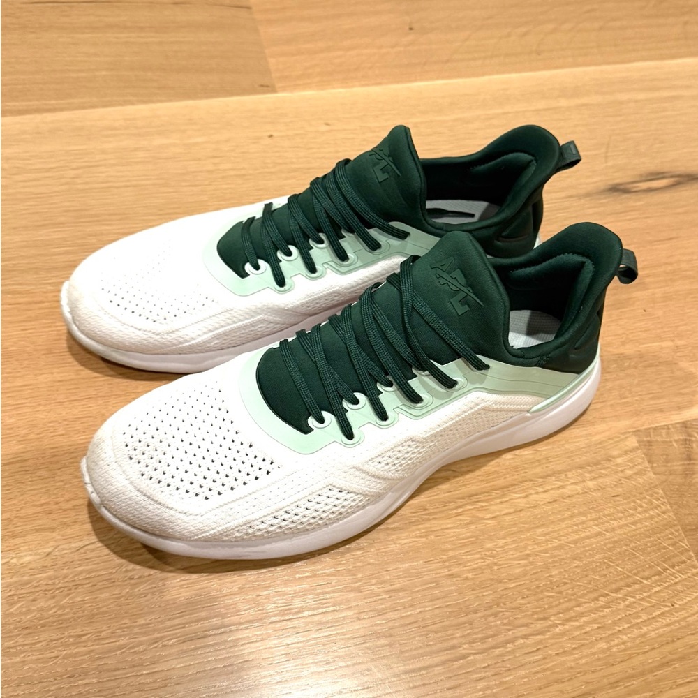 Men's White and Green APL Sneakers US 11.5